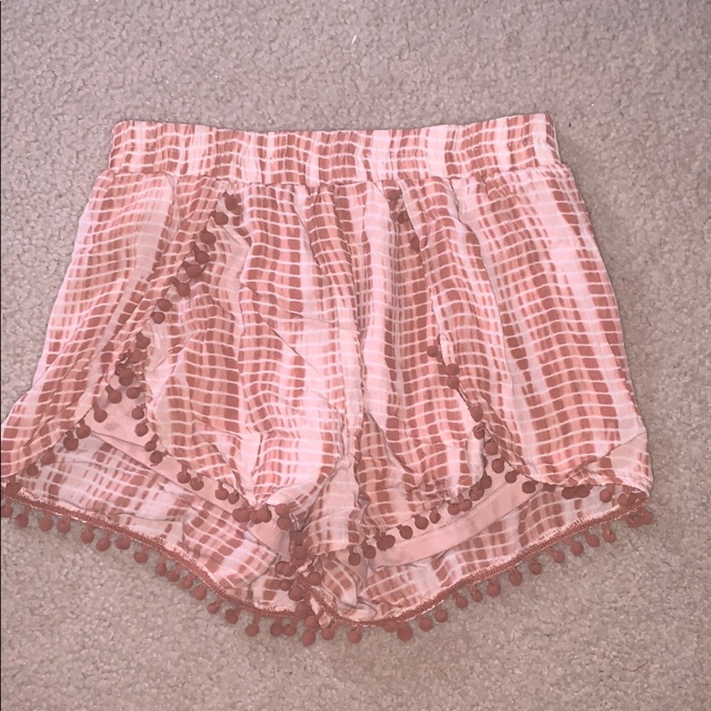Orange and creme shorts